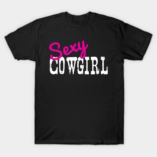 Sexy Cowgirl Hot Pink Design T-Shirt